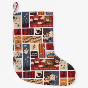Harry Potter Cartoon Scenes Pattern Small Christmas Stocking