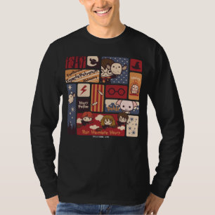 Harry Potter Cartoon Scenes Pattern T-Shirt
