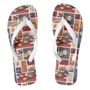 Harry Potter Cartoon Scenes Pattern Thongs