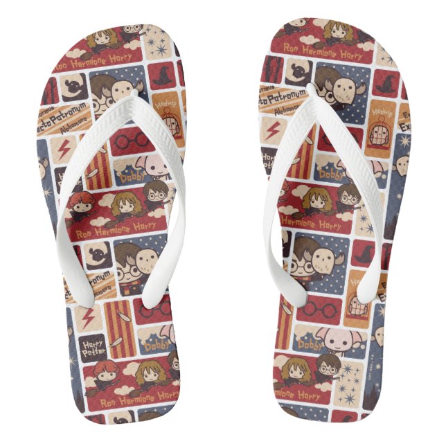 Harry Potter Cartoon Scenes Pattern Thongs (Footbed)