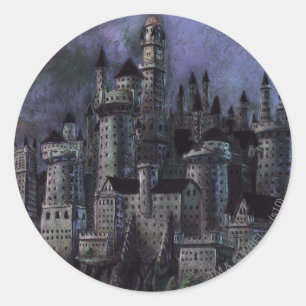 Harry Potter Castle   Magnificent Hogwarts Classic Round Sticker