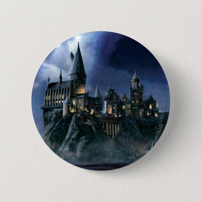 Harry Potter Castle | Moonlit Hogwarts 6 Cm Round Badge (Front)