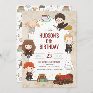 Harry Potter Character Magical Arch Birthday  Invitation