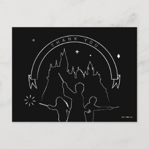 HARRY POTTER™ Characters and Castle Outline Postcard