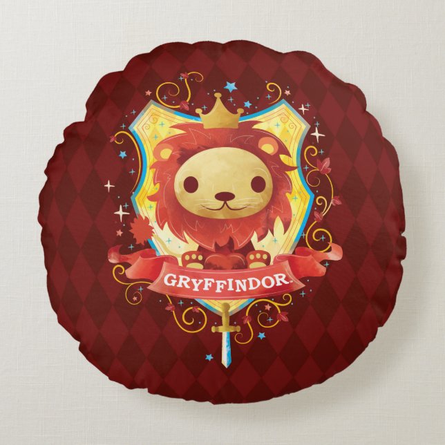 Harry Potter | Charming GRYFFINDOR™ Crest Round Cushion (Front)