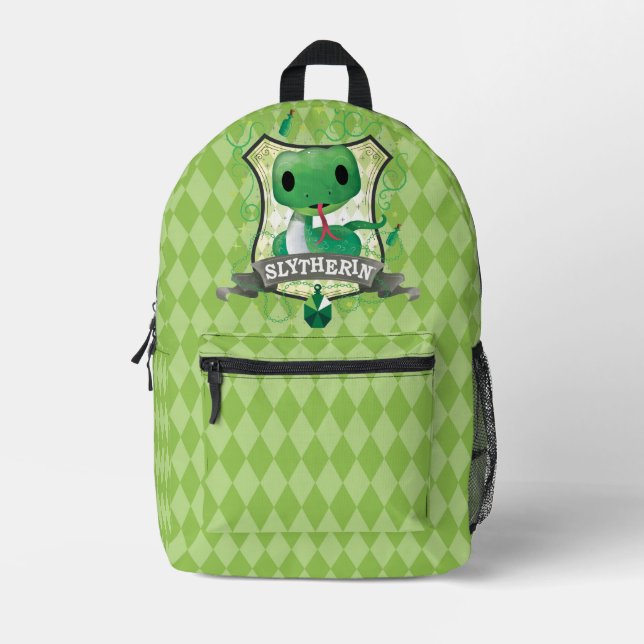 Harry Potter | Charming SLYTHERIN™ Crest Printed Backpack (Front)