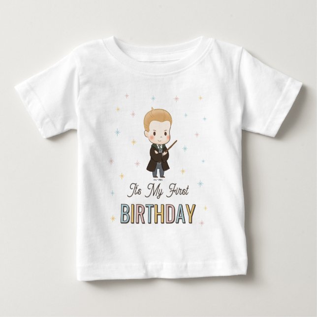 Harry Potter Chibi Draco Malfoy Wizard Birthday Baby T-Shirt (Front)