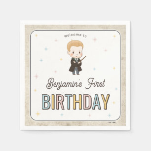 Harry Potter Chibi Draco Malfoy Wizard Birthday Napkin