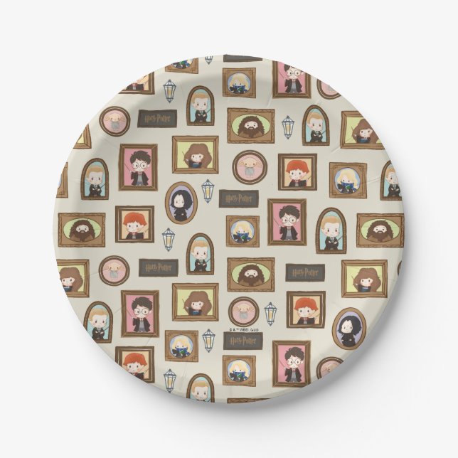 HARRY POTTER™ Chibi Picture Frame Pattern Paper Plate (Front)