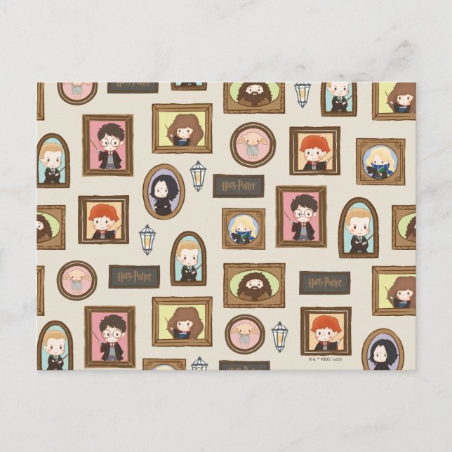 HARRY POTTER™ Chibi Picture Frame Pattern Postcard (Front)