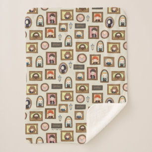 HARRY POTTER™ Chibi Picture Frame Pattern Sherpa Blanket