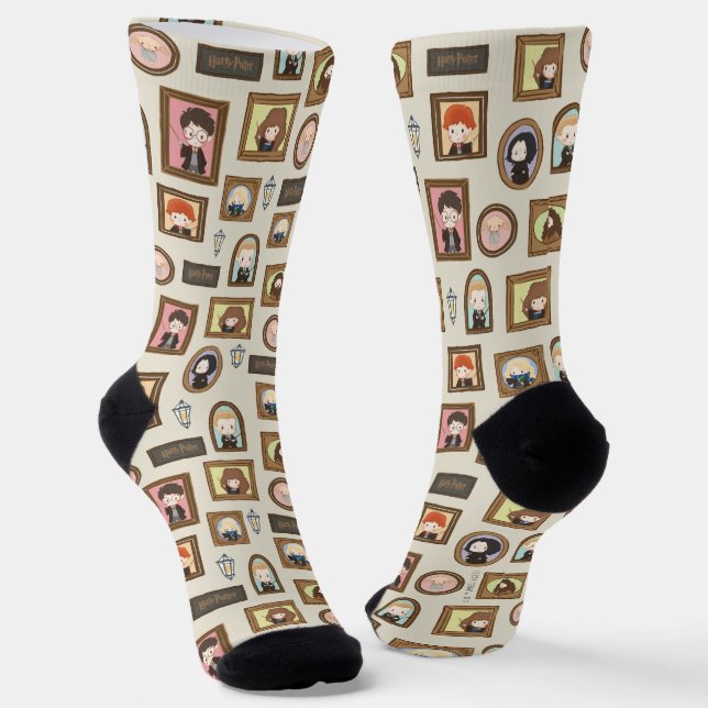 HARRY POTTER™ Chibi Picture Frame Pattern Socks (Angled)
