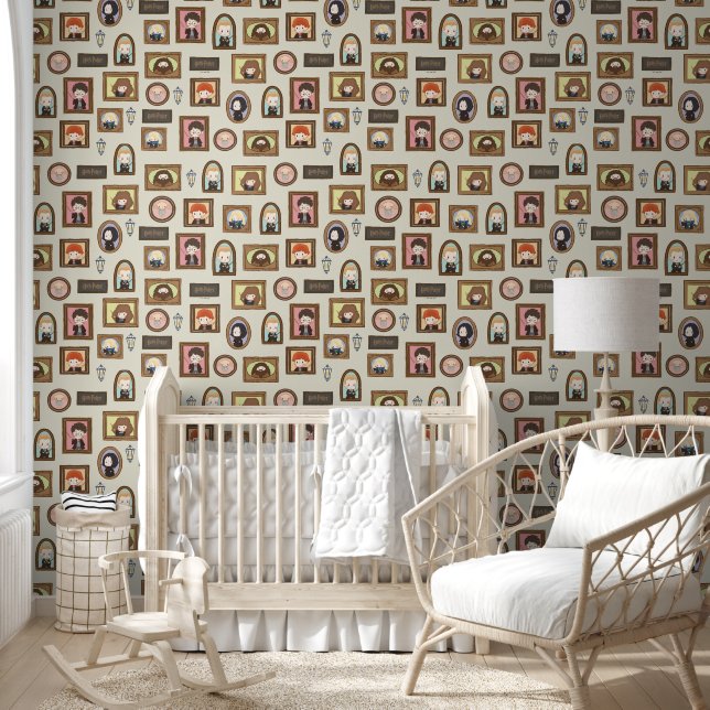 HARRY POTTER™ Chibi Picture Frame Pattern Wallpaper (Kids)