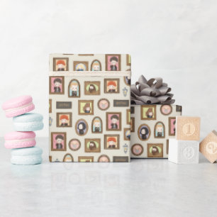 HARRY POTTER™ Chibi Picture Frame Pattern Wrapping Paper