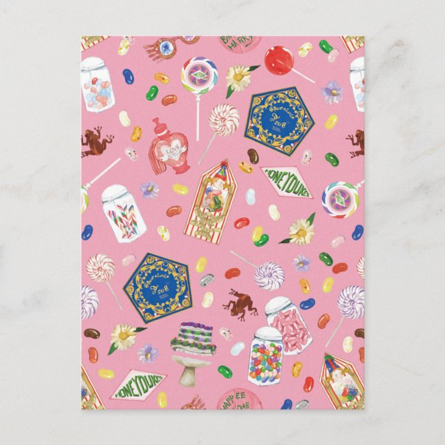 HARRY POTTER™ | Chocolate Frogs & Candy Pattern Postcard (Front)