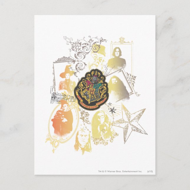 Harry Potter | Colourful Hogwarts Crest Postcard (Front)
