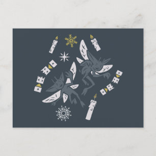 HARRY POTTER™ Cornish Pixies & Christmas Crackers Holiday Postcard