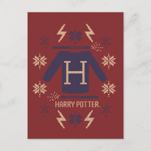 HARRY POTTER™ Cross-Stitch Sweater Graphic Holiday Postcard