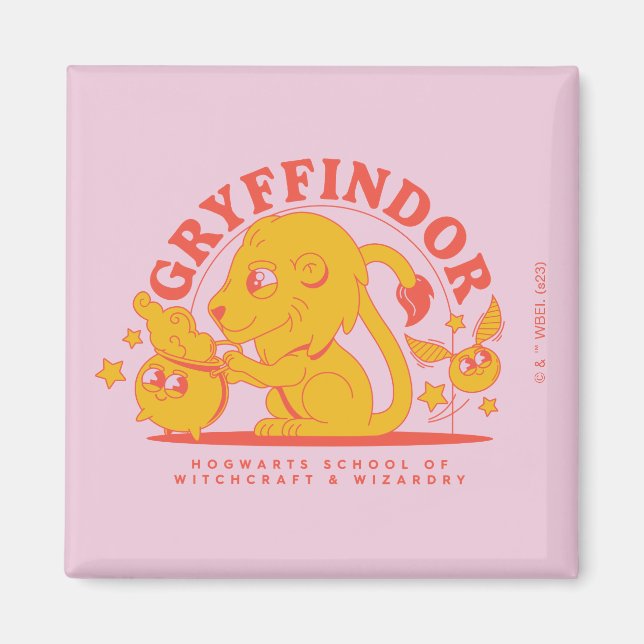 HARRY POTTER™ | Cute GRYFFINDOR™ Hogwarts School Magnet (Front)