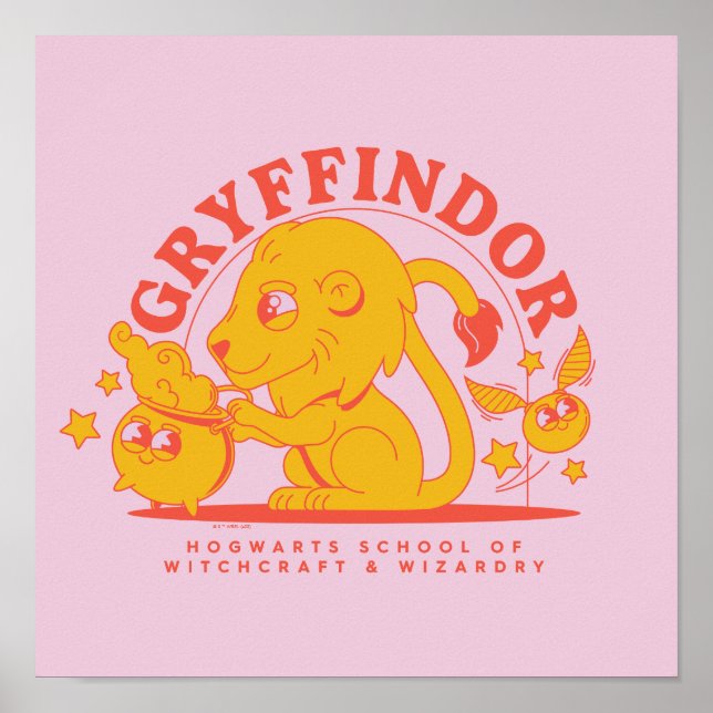 HARRY POTTER™ | Cute GRYFFINDOR™ Hogwarts School Poster (Front)