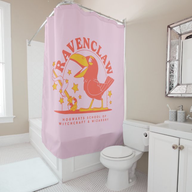 HARRY POTTER™ | Cute RAVENCLAW™ Hogwarts School Shower Curtain (In Situ)