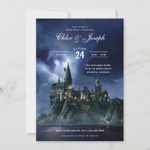 Harry Potter   Dark Hogwarts Castle baby Shower Invitation