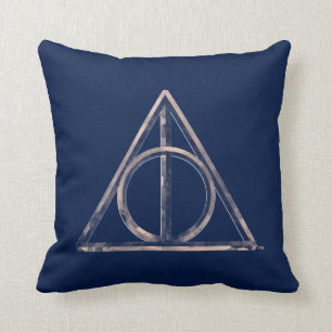 Harry Potter Deathly Hallows Watercolor Cushion