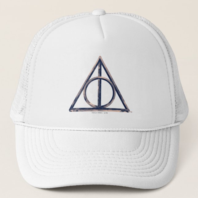 Harry Potter | Deathly Hallows Watercolor Trucker Hat (Front)