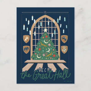Harry Potter   Deck the Great Hall Holiday Postcard