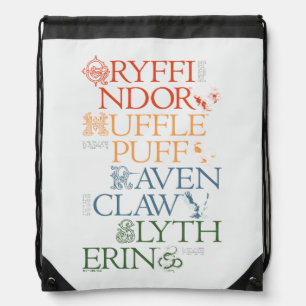 HARRY POTTER™   Delicate Sketch HOGWARTS™ Houses Drawstring Bag