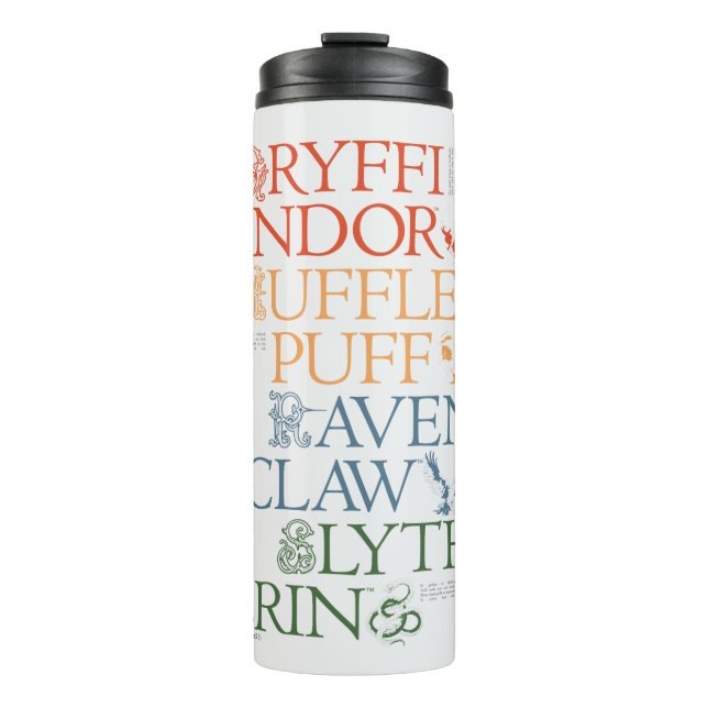 HARRY POTTER™ | Delicate Sketch HOGWARTS™ Houses Thermal Tumbler (Front)