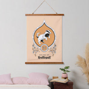 HARRY POTTER™   Delicate Sketch HUFFLEPUFF™ Crest Hanging Tapestry