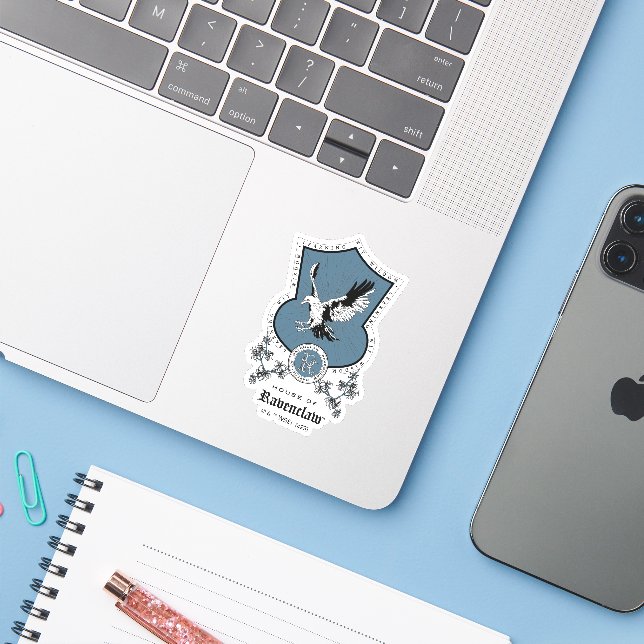 HARRY POTTER™ | Delicate Sketch RAVENCLAW™ Crest (Laptop w/ iPhone)