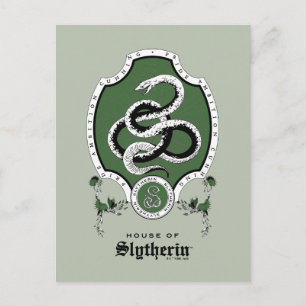 HARRY POTTER™ Delicate Sketch SLYTHERIN™ Crest Postcard
