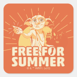 HARRY POTTER™ Dobby Free For Summer Square Sticker