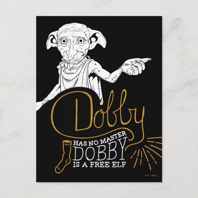 Harry Potter | Dobby Has No Master Postcard (Front)