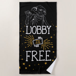 Harry Potter   Dobby Is Free Beach Towel