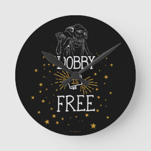 Harry Potter   Dobby Is Free Round Clock