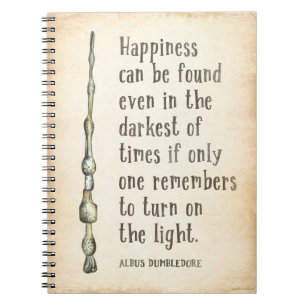 Harry Potter Dumbledore quotes spiral notebook