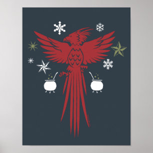 HARRY POTTER™ Fawkes & Cauldrons Holiday Graphic Poster