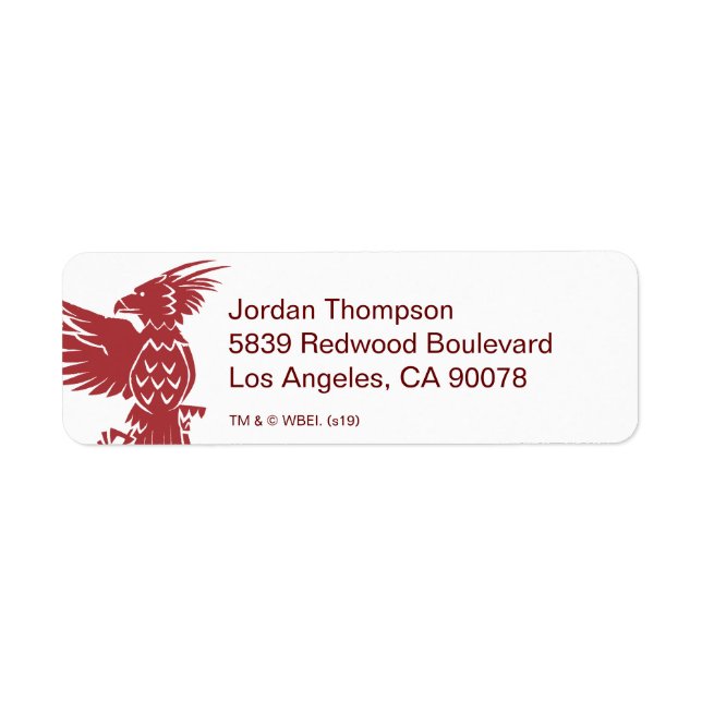 HARRY POTTER™ Fawkes & Cauldrons Holiday Graphic Return Address Label (Front)