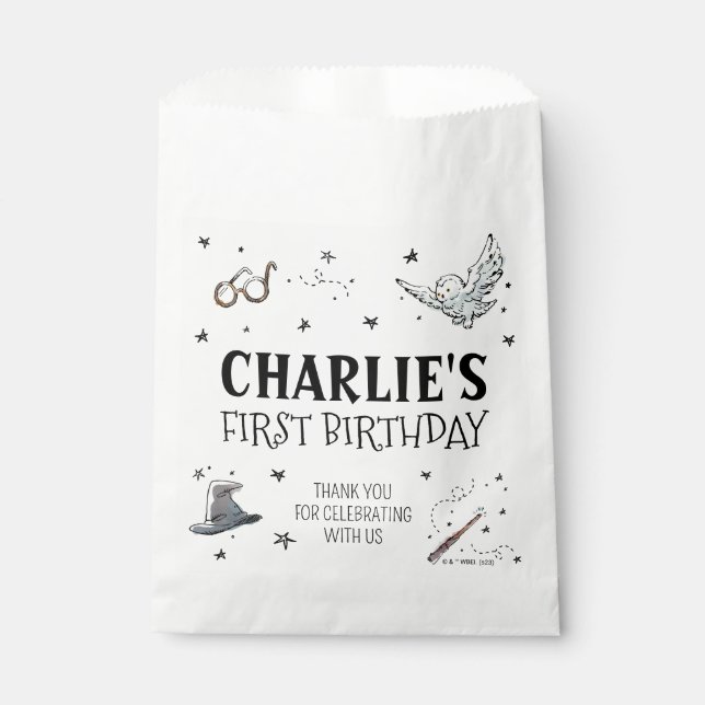 Harry Potter First Birthday Thank You Favour Bag (Front)