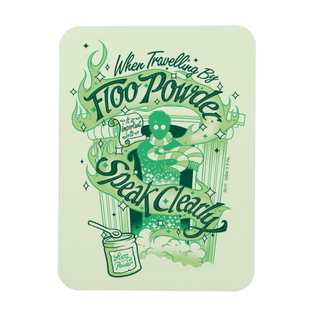 Harry Potter | Floo Powder Typography Graphic Magnet (Vertical)