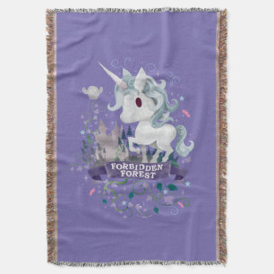 Harry Potter Forbidden Forest Unicorn Graphic Throw Blanket