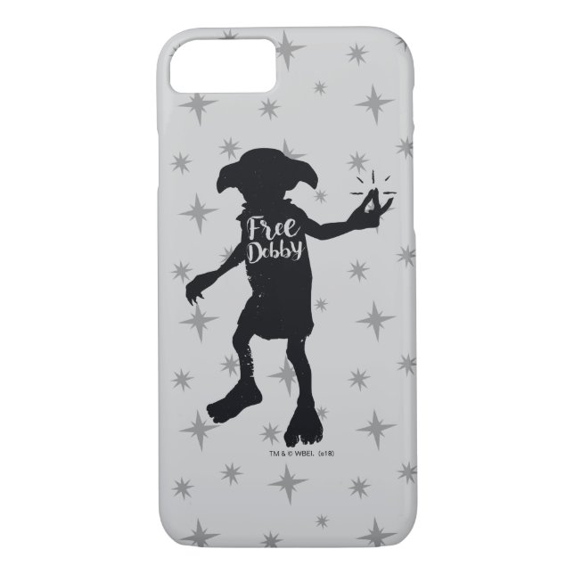 Harry Potter | "Free Dobby" Silhouette Typography Case-Mate iPhone Case (Back)