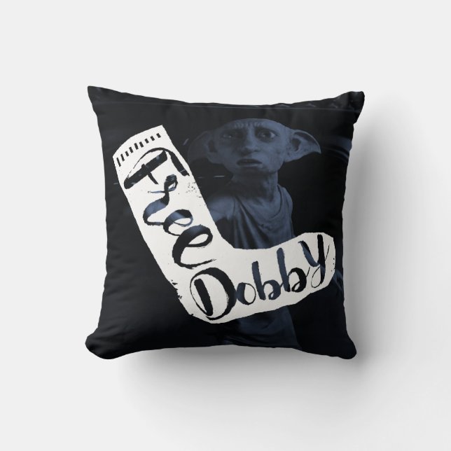 Harry Potter | "Free Dobby" Sock Typography Cushion (Front)