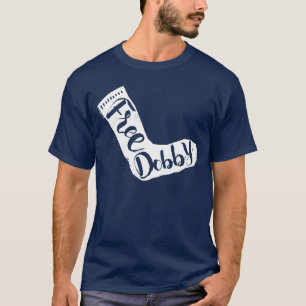 Harry Potter "Free Dobby" Sock Typography T-Shirt