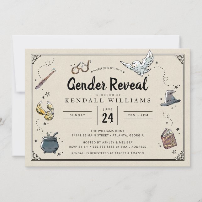 Harry Potter | Gender Reveal Baby Shower Invitation (Front)