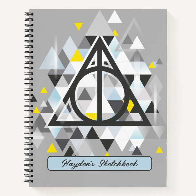 Harry Potter | Geometric Deathly Hallows Drawing Notebook (Front)
