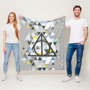 Harry Potter Geometric Deathly Hallows Symbol Fleece Blanket
